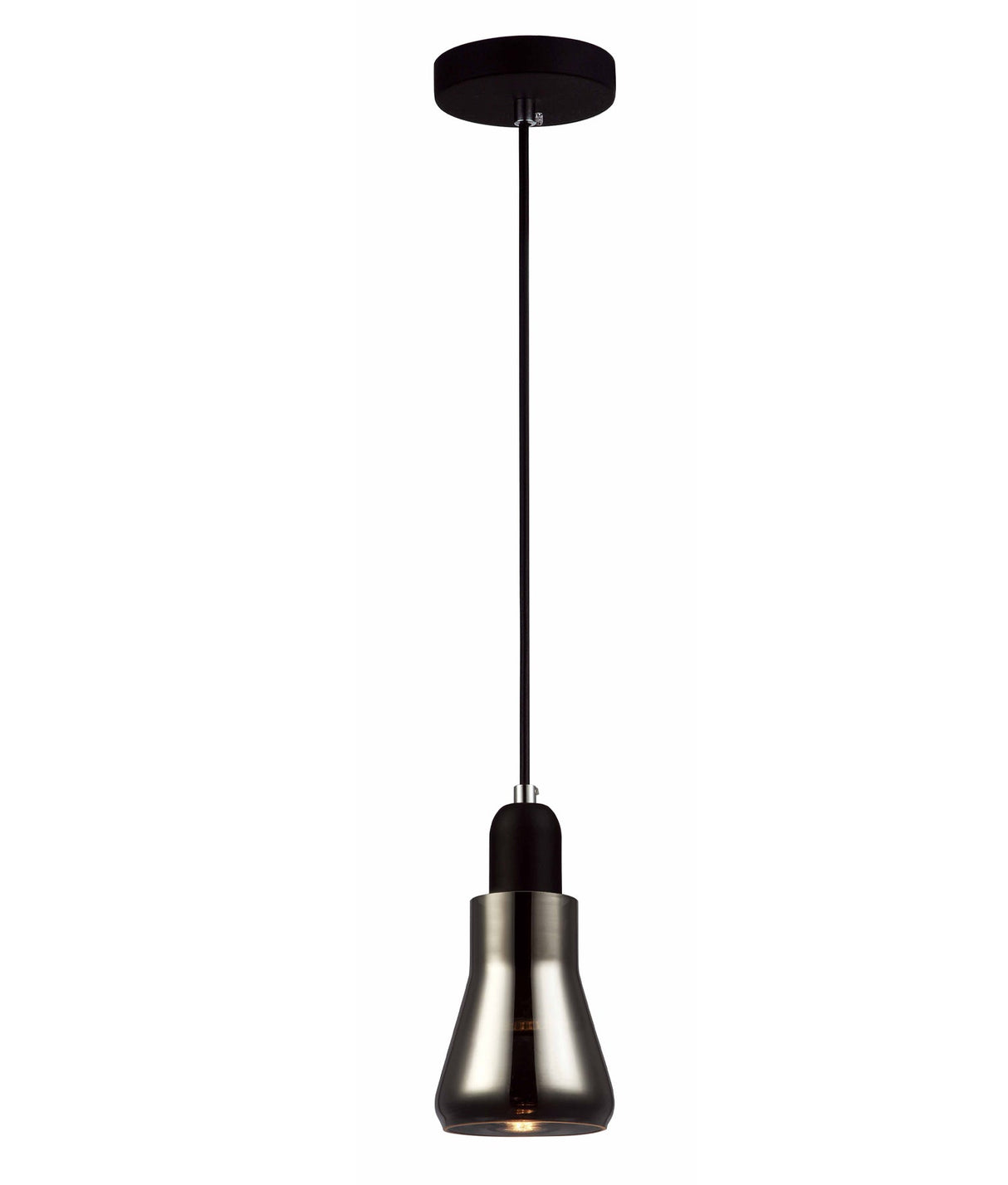YARRA: GU10 Black Smoke Glass Flute Pendant Light