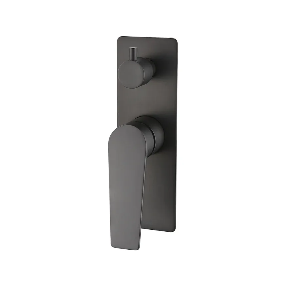 ZEVIO Shower/Wall Mixer with Diverter - Brushed Gun Metal