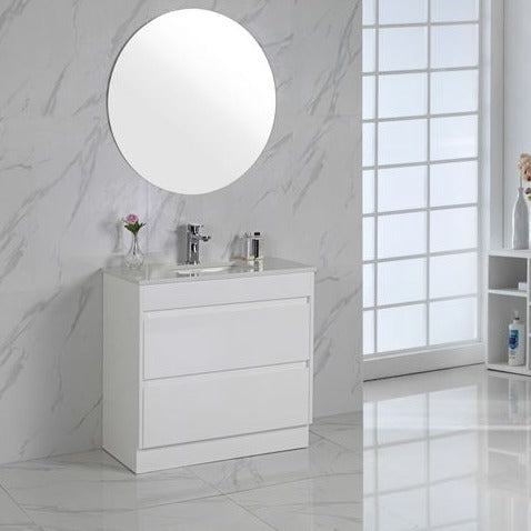 LEONA Freestanding Vanity Gloss White (All Sizes)
