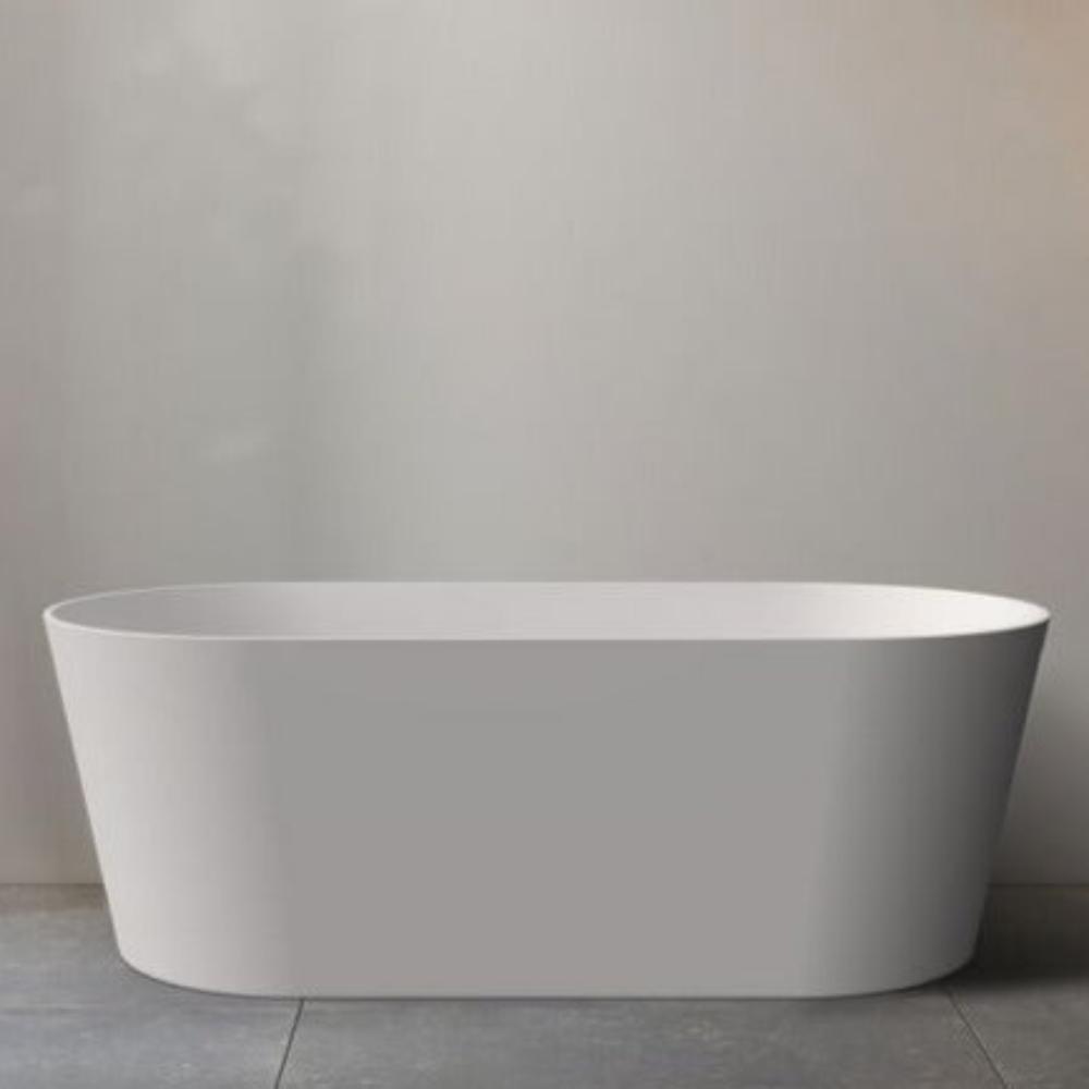 Mia Free Standing Bathtub with Non-Overflow (Matte White) 1500/1700mm