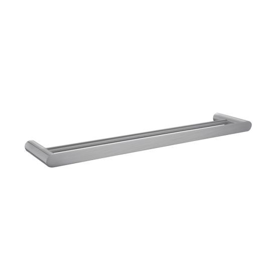 Bellino Solid Brass Double Towel Rail 600mm - Brushed Nickel