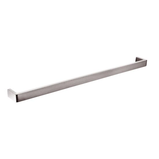 Cavallo AR71-8 Square Single Towel Rail 800mm - Brushed Nickel