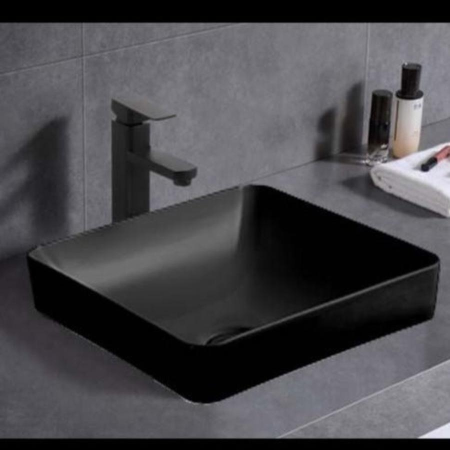 Stella Soft Matt Black Basin (Square: 370x370x140)