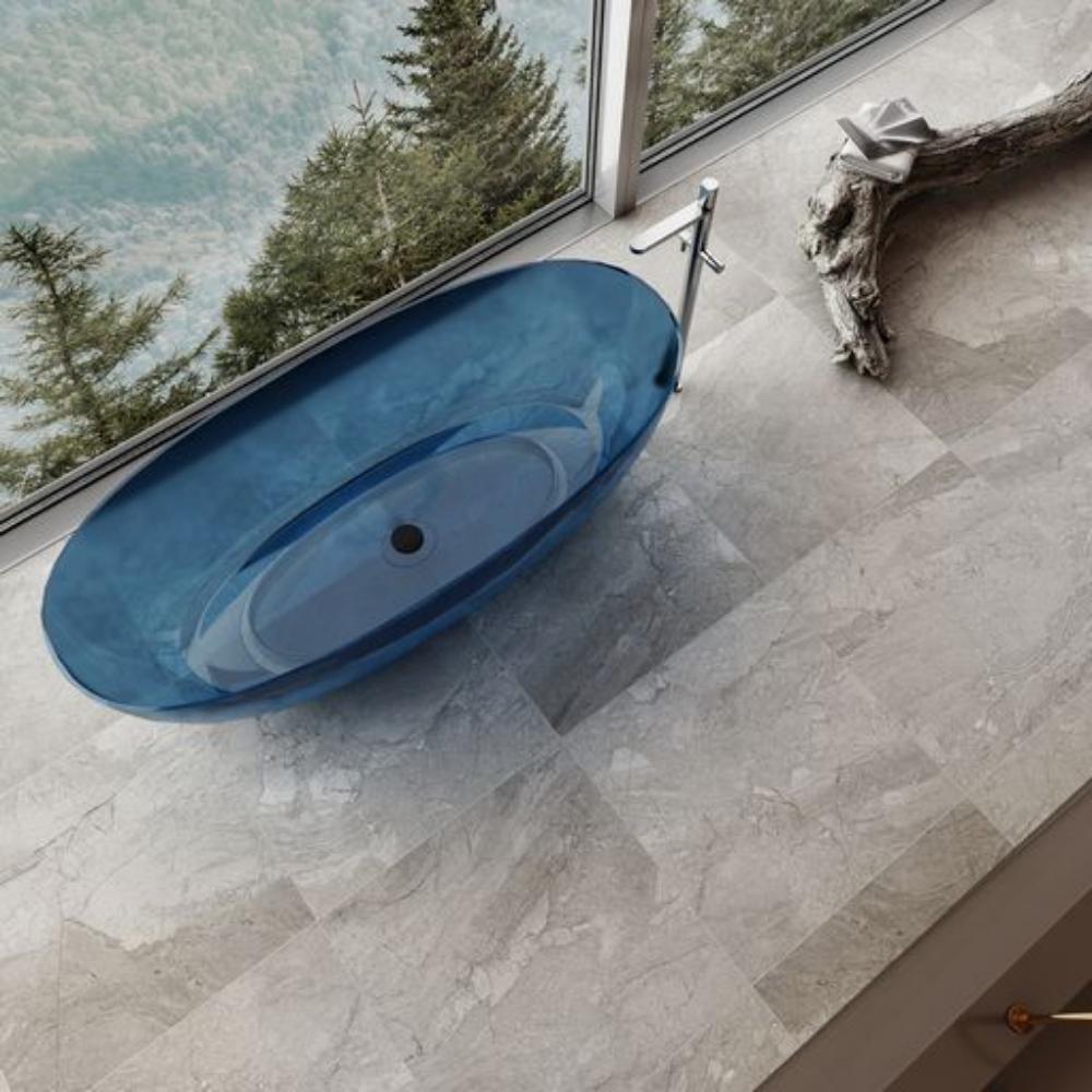 Transparent Noto Oval shape freestanding bathtub with Non-Overflow (1500/1700mm)