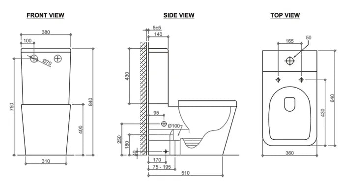 X-CUBE Rimless Toilet Suite