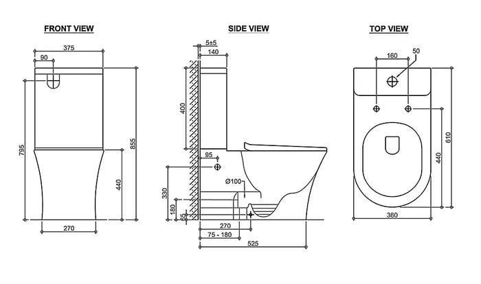 NEWPORT Rimless Toilet Suite