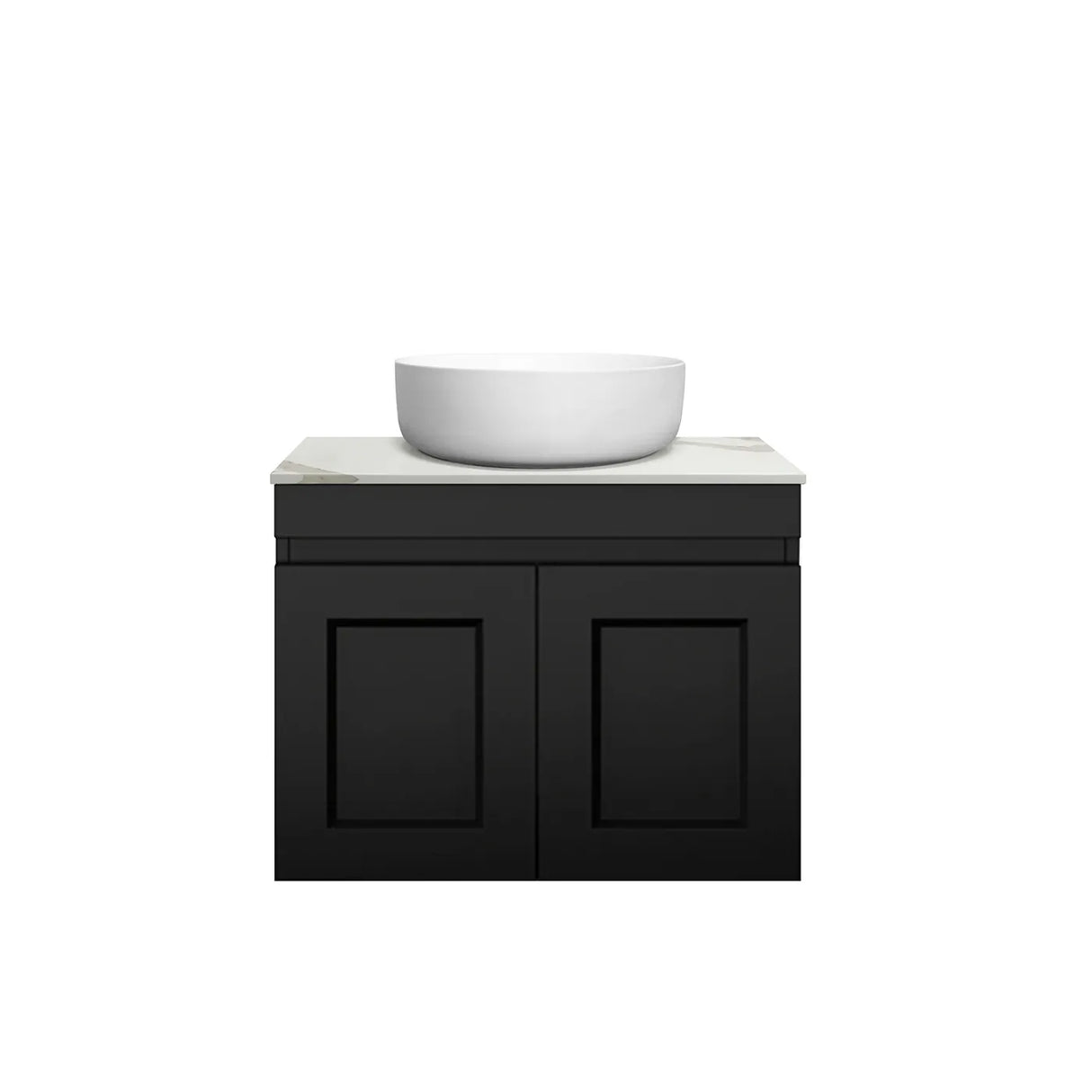 HAMPTON Mark II Wall Hung Vanity 600mm Satin Black