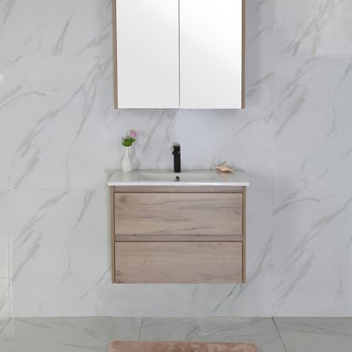 MAX MDF Wall Hung Vanity Max Oak (All Sizes)