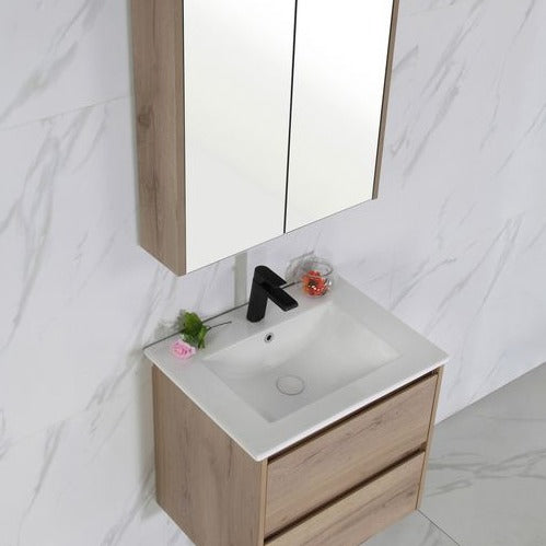 MAX MDF Wall Hung Vanity Max Oak (All Sizes)
