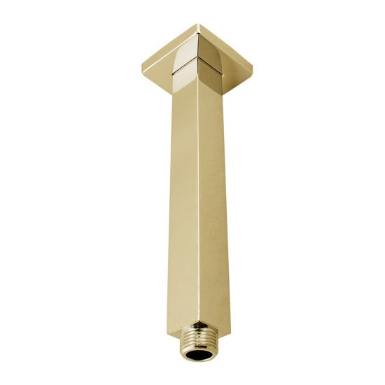 Cavallo Square Ceiling Shower Arm 200mm - Brushed Brass