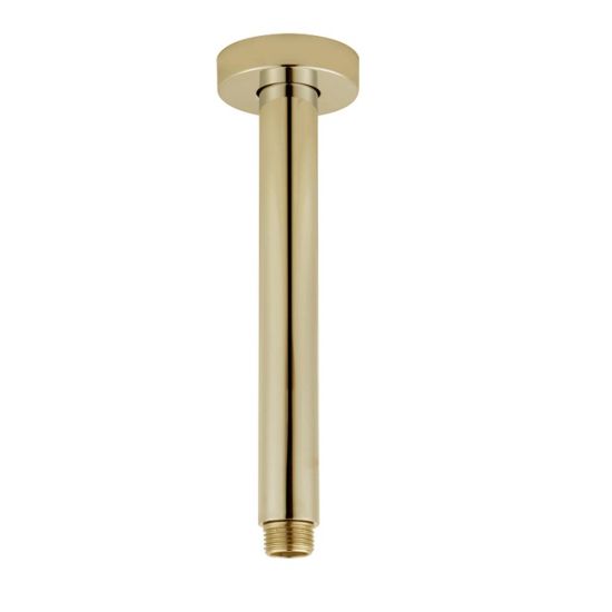 Pentro Round Ceiling Shower Arm 200mm - Brushed Brass