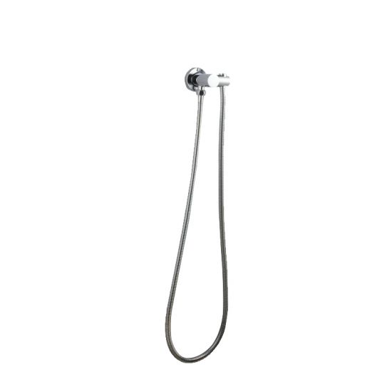 Pentro Round Shower Holder Wall Connector Hose - Chrome