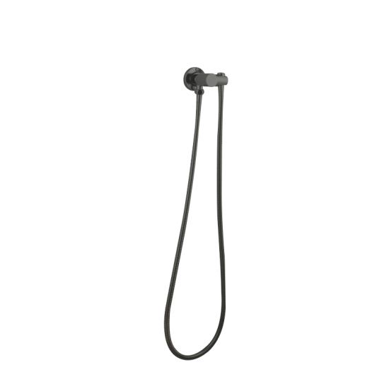 Pentro Round Shower Holder Wall Connector Hose - Brushed Gun Metal