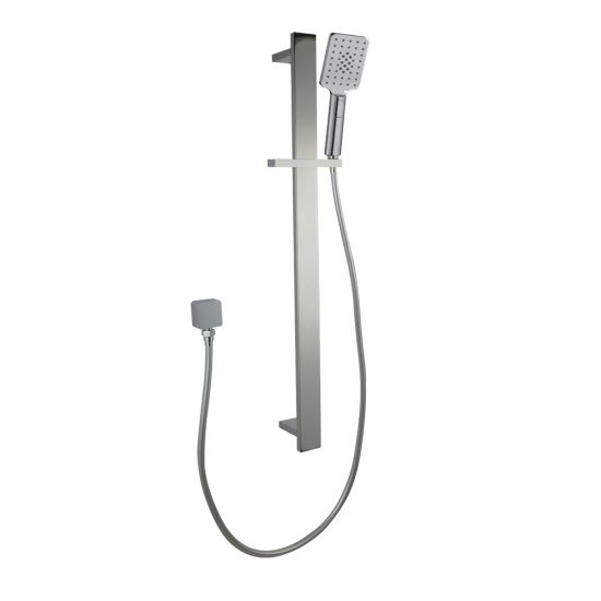 Bellino Square Handheld Shower Rail Set - Brushed Nickel