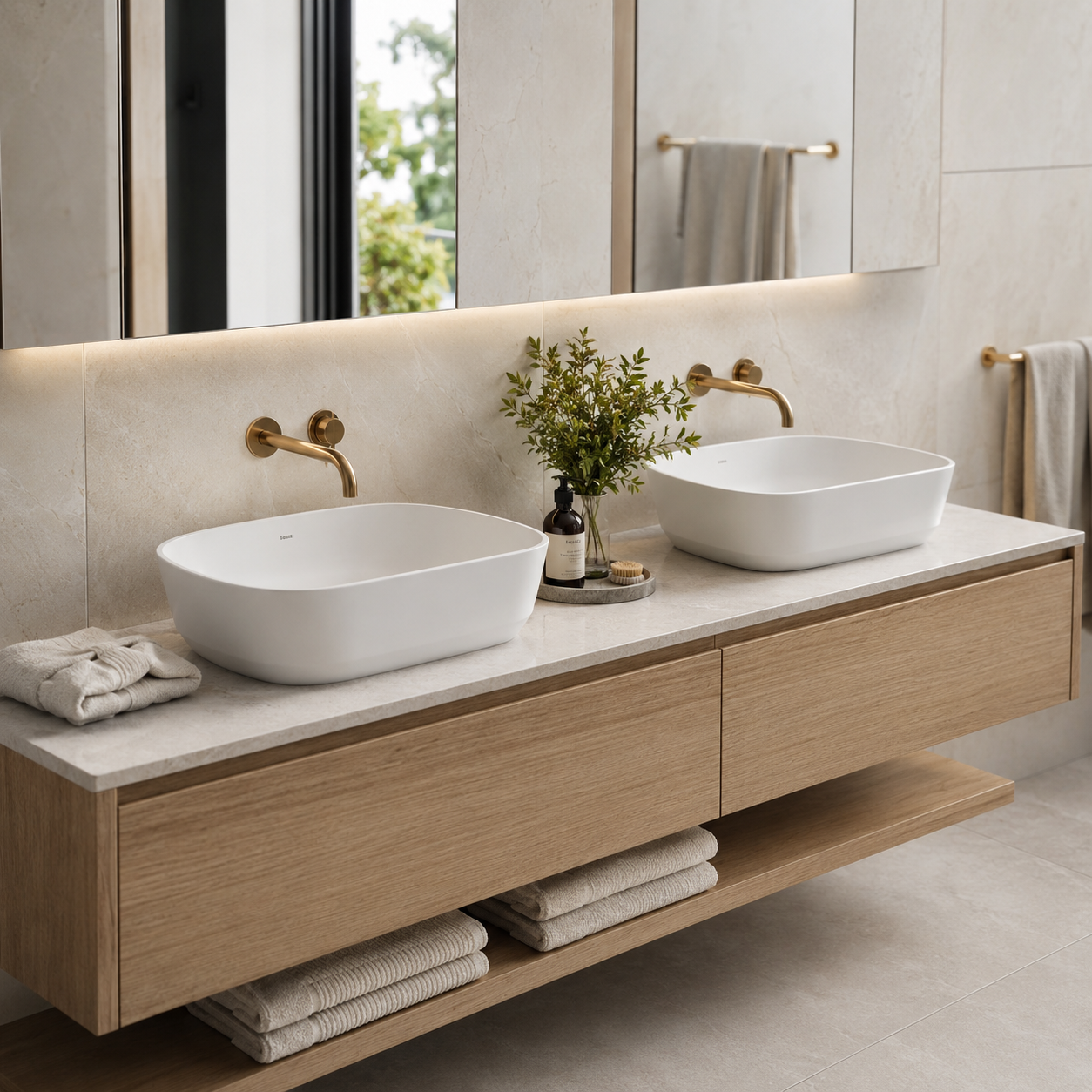 Wall Hung Vanity Units with Basin: Floating Vanity and Basin Sets