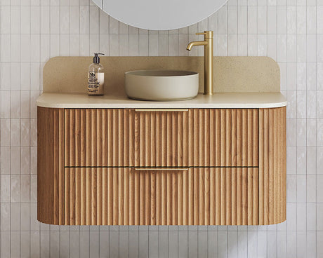 Timber Look Wall Hung Vanities: Oak, Walnut and Woodgrain Floating Vanities