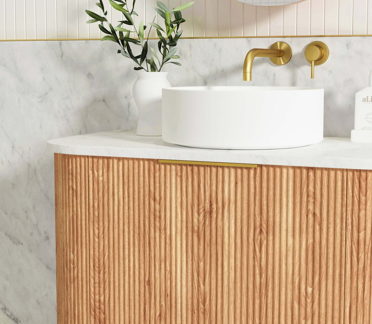 Fluted Wall Hung Vanity