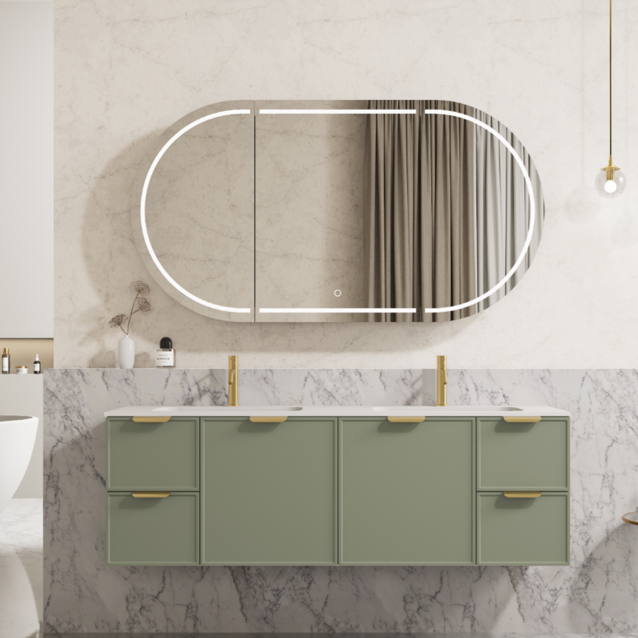 Miami Olive Green Vanity