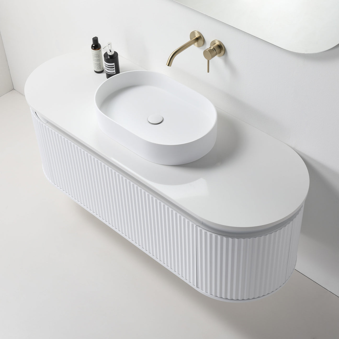 Matte White Sainos Vanity