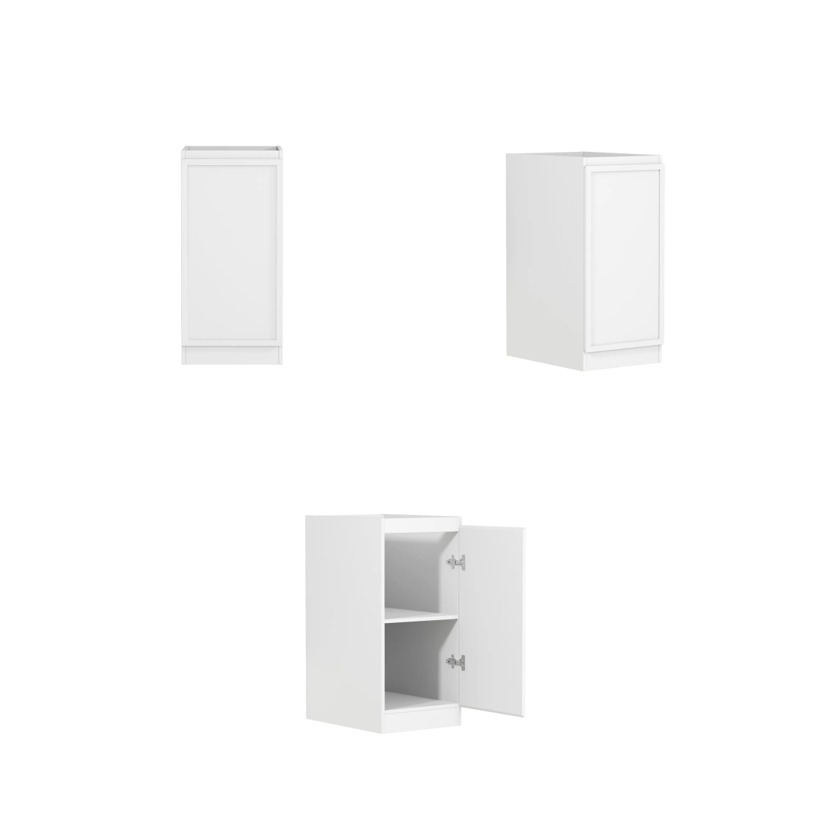 Hampshire White Laundry Cabinet Set 1715x600x2100 (Set C)