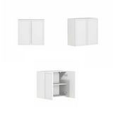 Hampshire White Laundry Cabinet Set 1715x600x2100 (Set C)