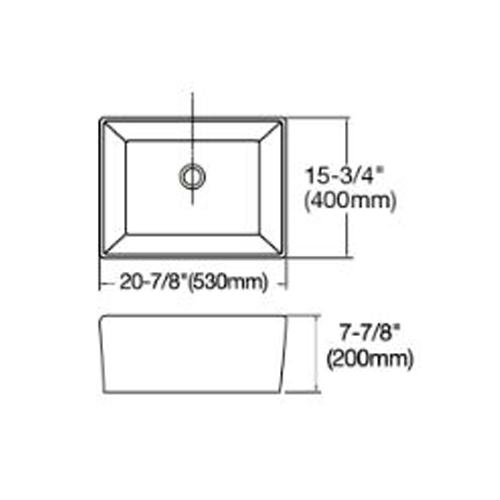 Fremantle Ceramic Kitchen Sink 530 x 400 x 200mm