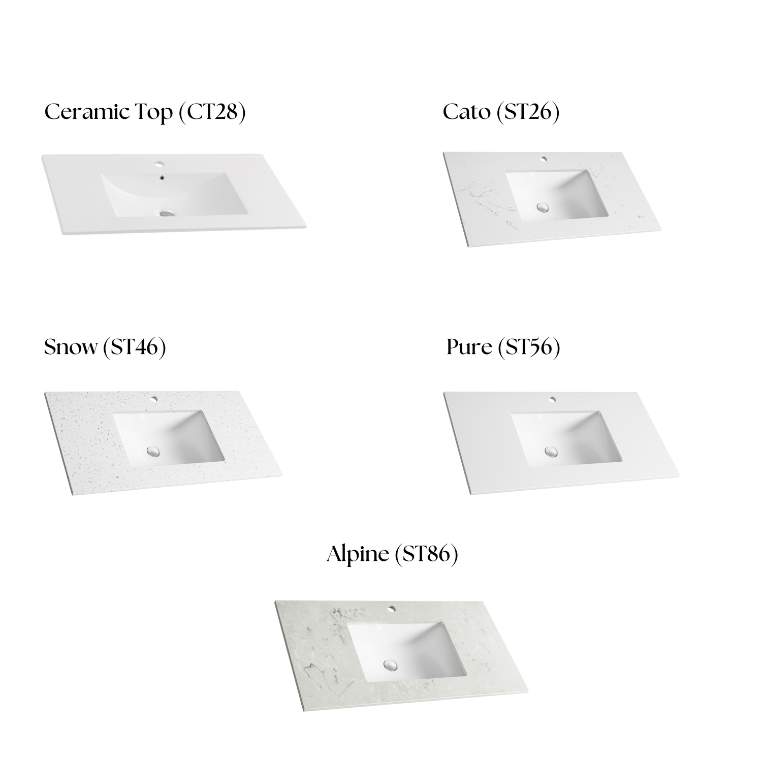 MAYA Slim Free Standing Vanity Gloss White 600mm