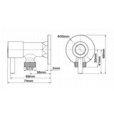 Round Toilet Stop Tap (One Pair)