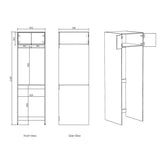 Hampshire White Laundry Cabinet Set 1715x600x2100 (Set C)