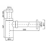 AQU Round Bottle Trap G1 1/2"