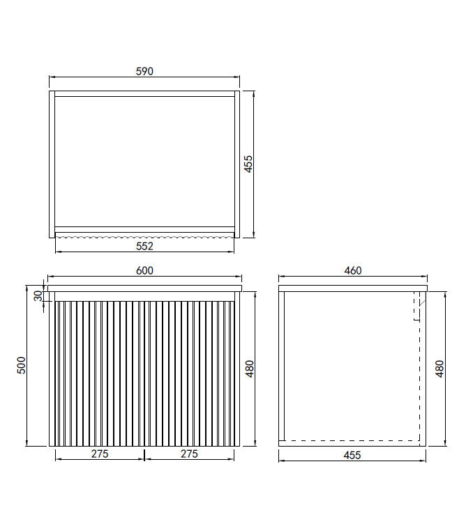 Brindabella Wall Hung PVC Cabinet 600mm (Matte White)