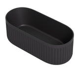 Cascade Solid Surface Stone Bathtub with Overflow (Matte Black) (1700mm)