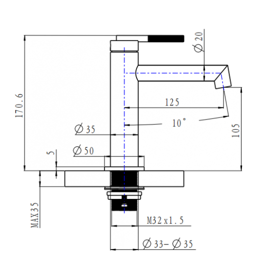 Caddence Basin Mixer
