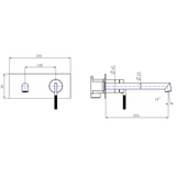Caddence Wall Mixer with Spout