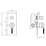 Caddence Wall Mixer with Diverter