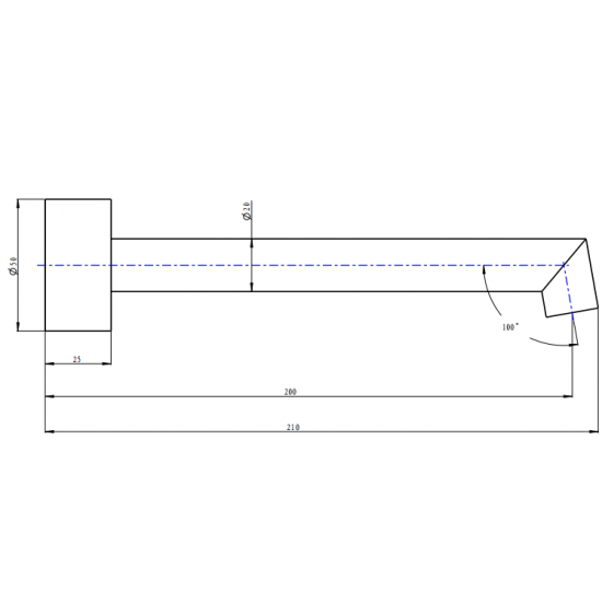 Caddence Wall Spout 200mm
