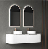 PETRA MARK II Wall Hung Curve Vanity Matte White (All Sizes)
