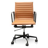 Calibre COC6403-YS Low Back Office Chair - Saddle Tan in Black Frame