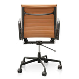 Calibre COC6403-YS Low Back Office Chair - Saddle Tan in Black Frame