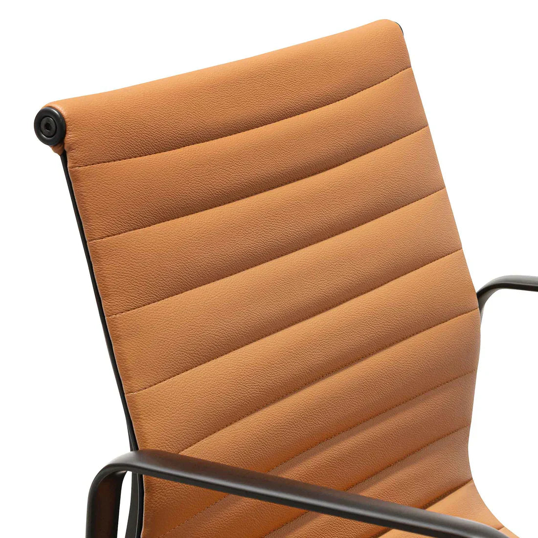 Calibre COC6403-YS Low Back Office Chair - Saddle Tan in Black Frame