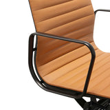 Calibre COC6403-YS Low Back Office Chair - Saddle Tan in Black Frame