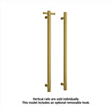 Thermorail Straight/Round 240Volt Vertical Bar 900x142x100mm 20Watts