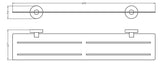 RONDO Chrome Metal Shelf 3mm Thickness (600mm)