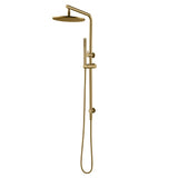 10'' Round Shower Station Top Water Inlet - Brushed Brass