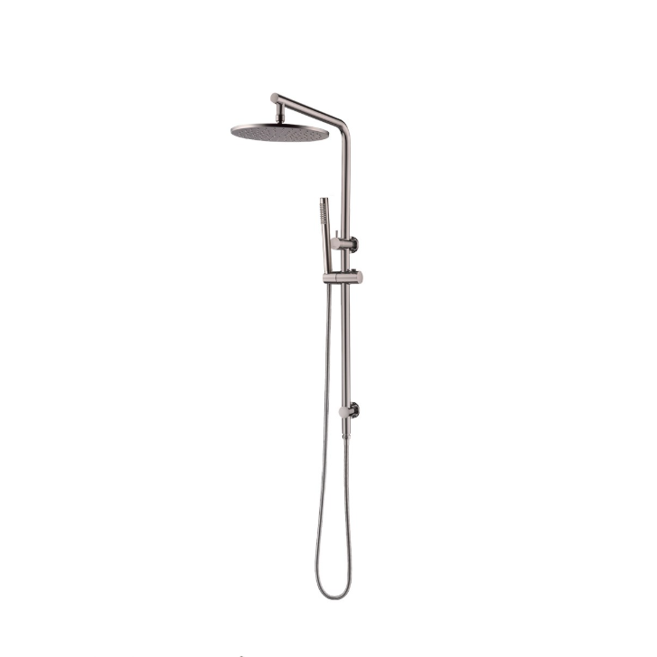 10'' Round Shower Station Top Water Inlet - Brushed Nickel
