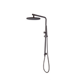 10'' Round Shower Station Top Water Inlet - Brushed Gun Metal