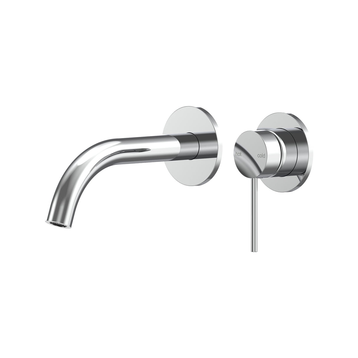 Argia Wall Basin/Bath Mixer Set 180 Curved Spout Lead Free