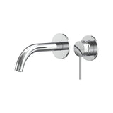 Argia Wall Basin/Bath Mixer Set 180 Curved Spout Lead Free