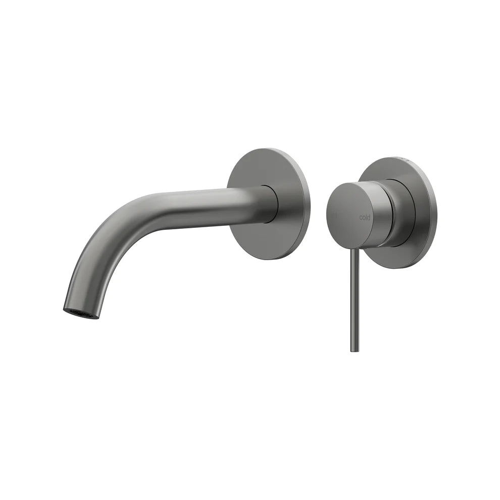 Argia Wall Basin/Bath Mixer Set 180 Curved Spout Lead Free