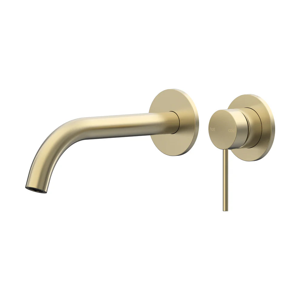 Argia Wall Basin/Bath Mixer Set 220 Curved Spout Lead Free